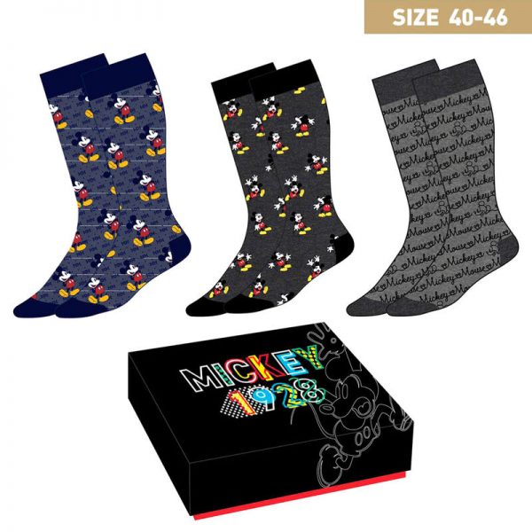 Disney Mickey pack 3 chaussettes homme