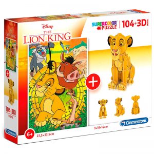 Puzzle 104 Pièces + 3d Model - Lion King