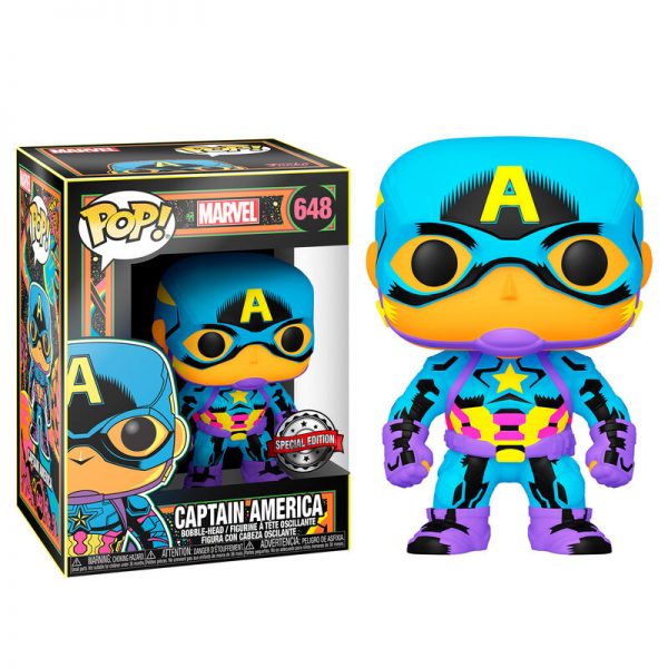 Figurine POP Marvel Black Light Captain America