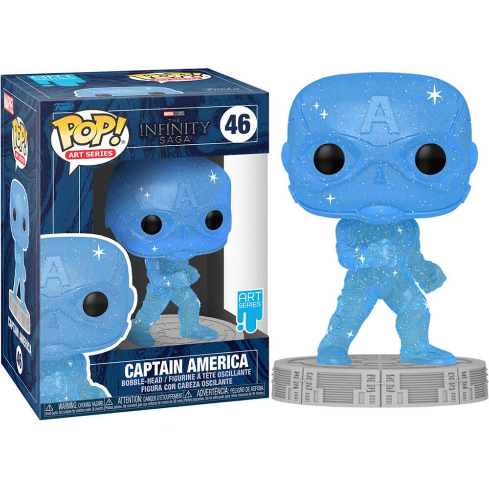Figurine POP Marvel Infinity Saga Captain America Bleu - Magic Heroes