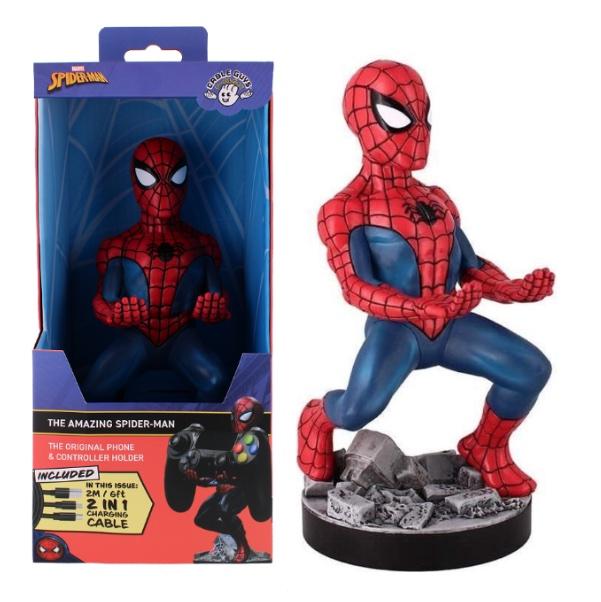 SPIDER-MAN - Figurine 20cm - Support Manette & Portable