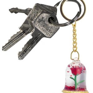DISNEY - Porte-clés 3D Premium - La Belle et la Bête - Rose