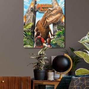JURASSIC PARK - Gates - Poster WoodArts 3D en bois '30x40cm'