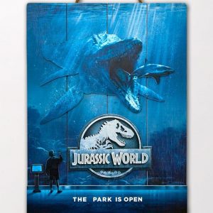 JURASSIC WORLD - Mossa - Poster WoodArts 3D en bois '30x40cm'