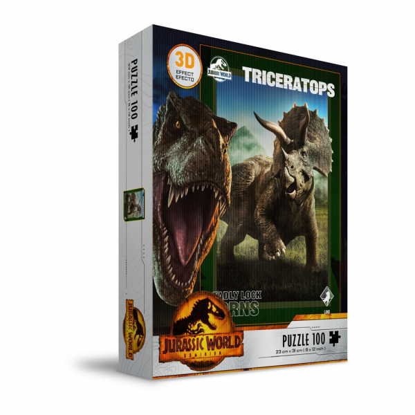 JURASSIC WORLD - Triceratops Poster - Puzzle Effet 3D 100P