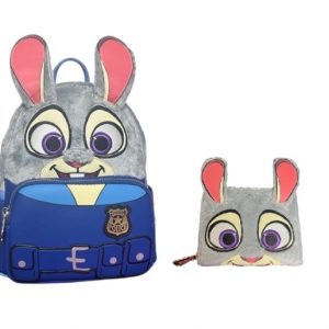 Disney Loungefly Pack Mini Sac A Dos et portefeuille Zootopia Judy Hopps Cosplay Exclu