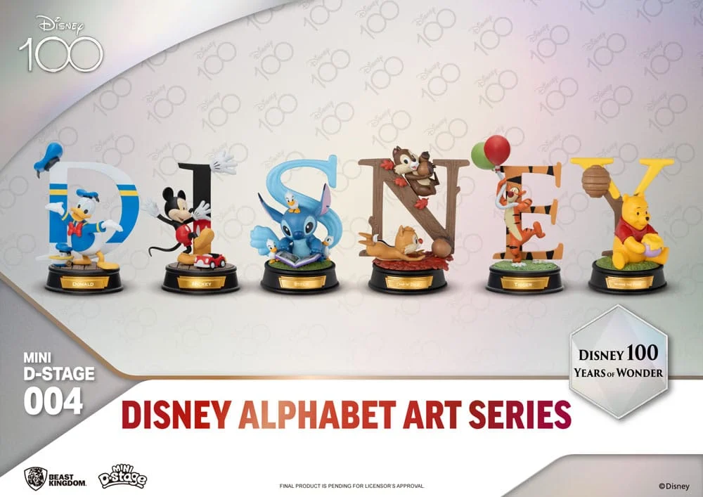 DISNEY 100 ans - Disney Alphabet Art Pack 6 Diorama Stage - Magic Heroes