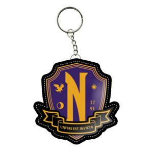 MERCREDI - Emblème Nevermore - Porte-clés en Caoutchou