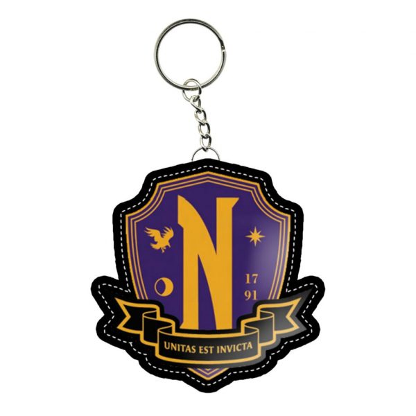 MERCREDI - Emblème Nevermore - Porte-clés en Caoutchou