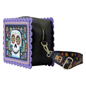 Disney Loungefly Sac à bandoulière Coco Miguel Floral Skull
