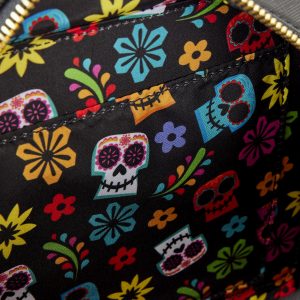 Disney Loungefly Sac à bandoulière Coco Miguel Floral Skull
