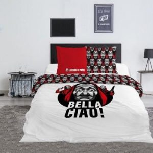 CASA DE PAPEL - Parure de lit 240x220cm - Bella Ciao '100% Coton'