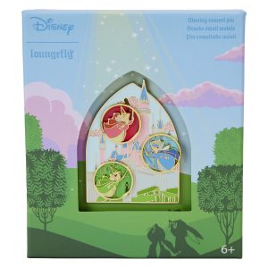 Loungefly Disney Pins Sleeping Beauty Stained Glass Fairies 8cm