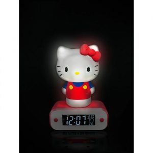 HELLO KITTY - Réveil avec lampe LED - 17cm