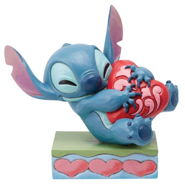 Figurine Stitch Avec Un Coeur - Disney Traditions