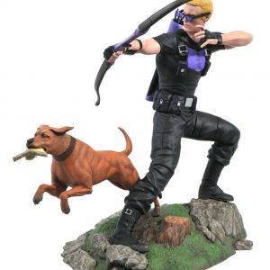 MARVEL - Hawkeye avec Pizza Dog - Statuette Gallery Diorama 23cm