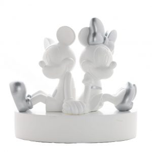 DISNEY - 'White&Silver' - Mickey & Minnie - Tirelire - 19cm