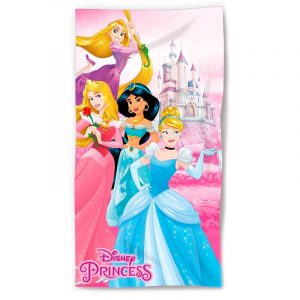 Princesses Disney – Serviette de Plage 100% Coton 70X140cm