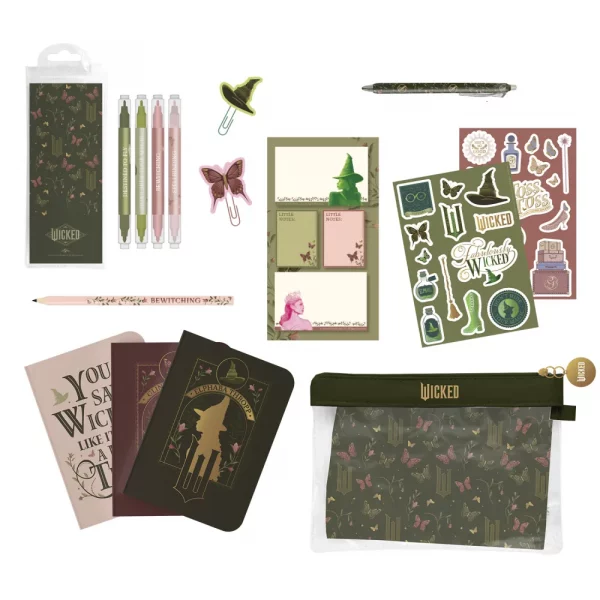 WICKED - Partie 2 - Set de Papeterie avec 3 Notebooks A6 - 10pc.