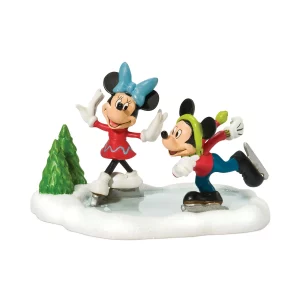 Figurine Mickey et Minnie Patin à Glace - Disney Village