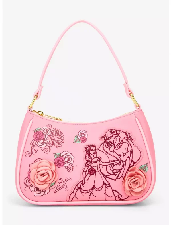 Loungefly Disney La belle et la bête - Pink Roses - Sac à bandoulière