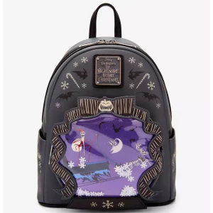 Loungefly Disney L'étrange Noel de Mr Jack - Sleigh Ride Snow Globe - Sac à dos