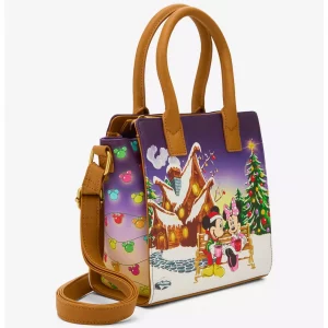 Loungefly Disney Mickey & Minnie - Holiday House - Sac à bandoulière
