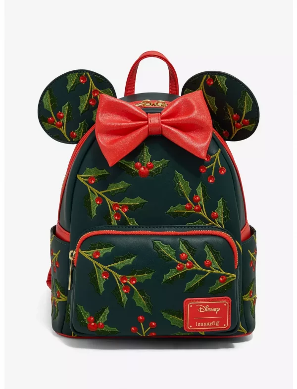 Loungefly Disney Minnie - Holiday Holly Ears - Sac à dos