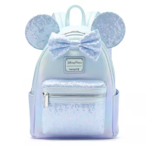 Loungefly Disney Minnie – Winter Blue sequins – Sac à dos