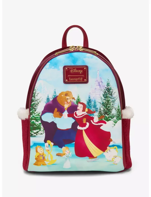 Loungefly La belle et la Bête - Winter Ice Skating - Sac à dos