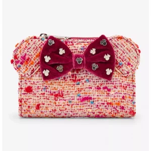 Loungefly Pink Bouclé Fabric - Minnie Mouse Ears - Portefeuille