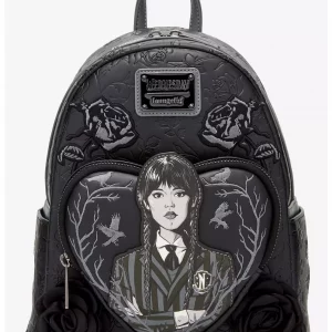 Loungefly Wednesday - Black Rose Heart - Sac à dos