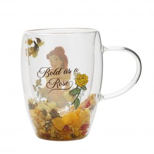DISNEY PRINCESSES - Belle - Verre avec Fleurs Sechées 300ml 1