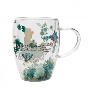 DISNEY PRINCESSES - Cendrillon - Verre avec Fleurs Sechées 300ml 1 DISNEY PRINCESSES - Cendrillon - Verre avec Fleurs Sechées 300ml