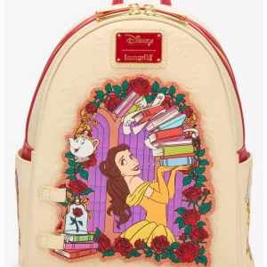 Loungefly Disney Beauty and the Beast - Belle Roses Magnetic Door - Sac à dos