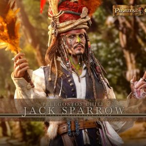 Figurine Pirates des Caraïbes - Le Secret du coffre maudit - DX 16 Pelegostos Chief Jack Sparrow 30 cm