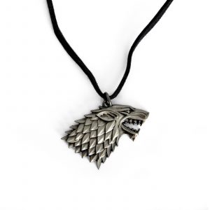 Game of Thrones - Collier avec emblème Stark Loup des Ombres