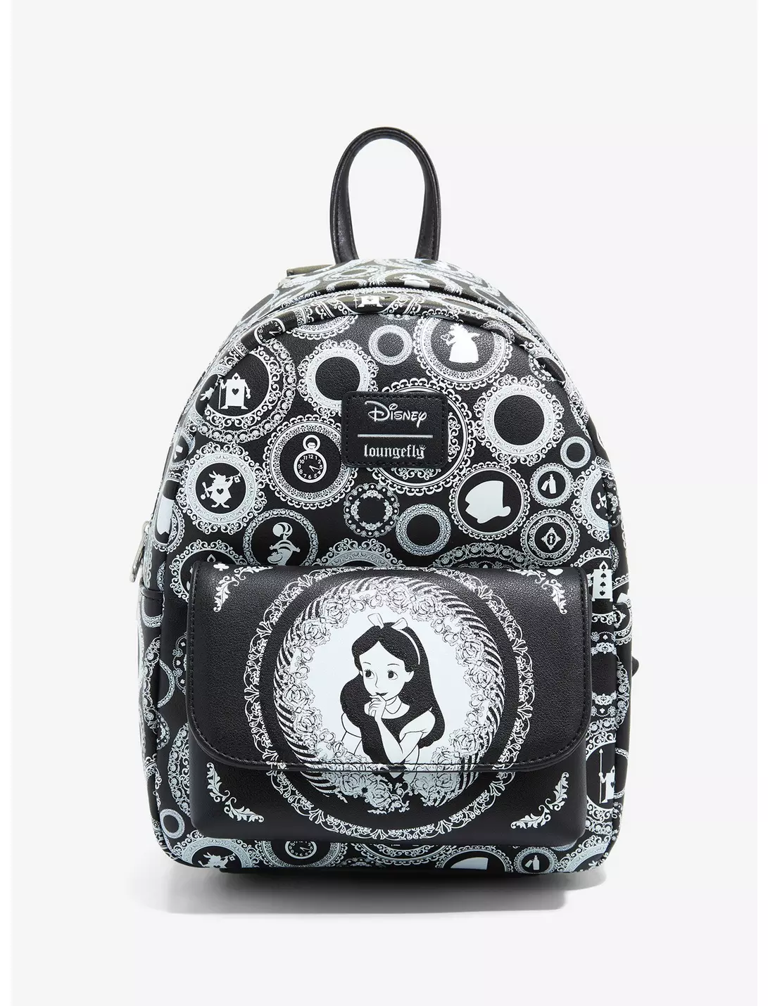 Loungefly Disney Alice In Wonderland - Black & White - Sac à dos Loungefly Disney Alice In Wonderland - Black & White - Sac à dos