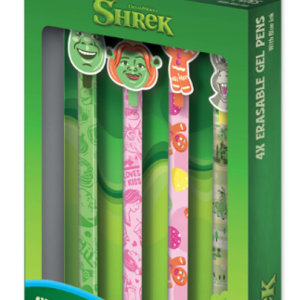 SHREK DreamWorks – Set de 4 Stylos Gel Effaçables avec Figurines