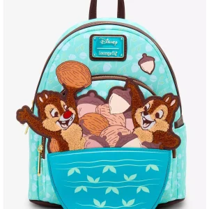 Loungefly Disney Chip & Dale - Acorn Pile Chenille - Sac à dos