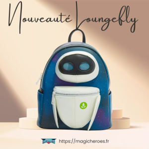 Loungefly Disney Pixar WALL-E - 3D EVE Figural Light-Up - Sac à dos